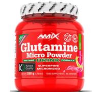 Amix Glutamina Micro Powder Drink 360 gr - Acelera la Recuperación - Mejora el Rendimiento Físico - Ideal para Deportistas - Sabor Frutas del Bosque