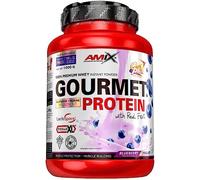 Amix - Gourmet Protein - Suplemento Alimenticio - Mejora del Rendimiento - Contiene Aminoácidos Bcaa - Glutamina en Polvo - Nutrición Deportiva - Sabor a Fresa-Choco Blanco - Bote de 1 Kg