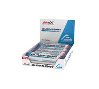 Amix™ GummyBar - Caja de 12 barritas de gominola 30 g sabor frambuesa con cafeína, sin grasas y fuente de fibra