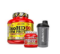 AMIX Iso HD 90 1,8 Kg Sabor Vainilla + Glutamina BCAA + Batidor