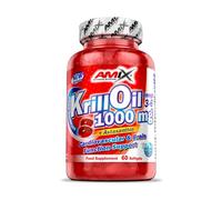 Amix - Krill Oil - 60 Caps - Rico en ácidos grasos esenciales Omega 3 y 6 - Procedente del antártico - yuda a cubrir los requerimientos diarios de ácidos grasos esenciales