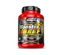 Amix - Monster Beef Protein - Suplemento Alimenticio - Mejora del Rendimiento - Proteína de Suero - Glutamina en Polvo - Nutrición - Proteína de Ternera - Sabor Frutas del Bosque - Bote de 1 Kg
