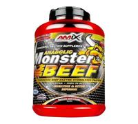 Amix - Monster Beef Protein - Suplemento Alimenticio - Mejora del Rendimiento - Proteína de Suero - Glutamina en Polvo - Nutrición - Proteína de Ternera - Sabor Frutas del Bosque - Bote de 1 Kg