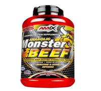 Amix - Monster Beef Protein - Suplemento Alimenticio - Mejora del Rendimiento - Proteína de Suero - Glutamina en Polvo - Nutrición - Proteína de Ternera - Sabor Frutas del Bosque - Bote de 1 Kg