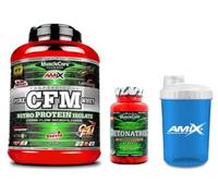 Amix Musclecore Pure CFM Whey Nitro Protein Isolate, Sabor Double Chocolate, 2 KG, Amix Detonatrol 30 Capsulas + Batidor