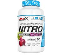 AMIX - Nitro Beet Root MaX- 200 Caps- Nitratos de remolacha -contribuye a mejorar el rendimiento físico- ideal para deportes de resistencia-con cápsulas vegetales Vcaps®