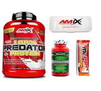 AMIX NUTRITION 100% PREDATOR PROTEIN Sabor Cookies, 2 Kilos + AMIX NUTRITION MUSCLECORE DETONATROL 30 Capsulas + Pastillero + Barrita mcpro cookies 35 Gr