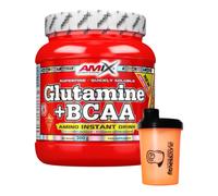 Amix Nutrition Glutamine + Bcaa 300 Gr + ¡SHAKER Fitnesszone de REGALO!