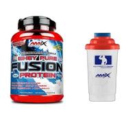 AMIX NUTRITION WHEY PURE FUSION PROTEIN, 1 Kilo Sabor Banana, Batidor Nutrifitness 600 ml