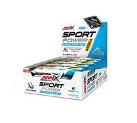 AMIX - Pack de 20 Barritas Energética Sport Power de 45 g - Contiene Hidratos de Carbono - Ayuda al Rendimiento Físico - Fuente de Minerales y Vitaminas - Sabor Bana Choco Chips