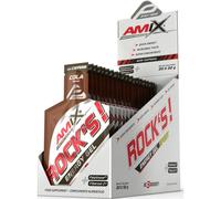 AMIX - Bebida Energética - Rock's Gel con Cafeína en Formato de 20 x 32 ml - Ayuda a Mejorar el Rendimiento Muscular - Contiene Glucosa - Sabor a Cola