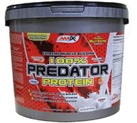 Amix Predator Protein 4 Kg -Proteína en Polvo, Crecimiento de Masa Muscular /Contiene Enzimas Digestivas Sabor Fresa