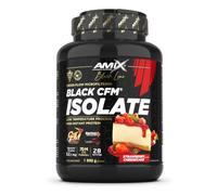 Amix | Proteína BLACK CFM ISOLATE - Ayuda a Mantener la Masa Muscular - Con Enzimas Digestivas - Fácil Digestión - Rápida Absorción - Proteína en Polvo - 1 Kg - Sabor Fresa-tarta de queso