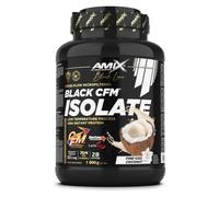 Amix Proteína en polvo BLACK CFM ISOLATE – Enzimas digestivas, rápida absorción – 1 kg Sabor Coco