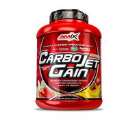 AMIX - Proteína en Polvo Carbojet Gain - Suplemento con Hidratos de Carbono -Proteína para Ganar Masa Muscular - Ideal para Atletas de Élite - Sabor Fresa - 4 KG