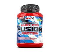 AMIX - Proteína Whey - Pure Fusion - 1 Kg - Concentrado de Suero Ultra Filtrado - Isolada con Splenda - Contiene L-glutamina - Proteínas para Aumentar Masa Muscular - Sabor Fresa