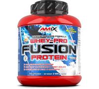 AMIX - Proteína Whey - Pure Fusion - 2 Kg - Concentrado de Suero Ultra Filtrado - Proteína Isolada con Splenda - Contiene L-glutamina - Proteínas para Aumentar Masa Muscular - Sabor Fresa