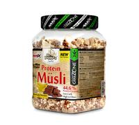 AMIX - Suplemento Deportivo - Protein Müsli - Bote de Cereales de 500 g - Aporte de Proteínas y Fibra - Bajos en Carbohidratos y Azúcares - Sabor Banana y Chocolate