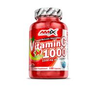 Amix Vitamina C 100 Caps, 1000MG por cápsula, enriquecida con escaramujo, ayuda a reforzar y mantener el sistema inmune.
