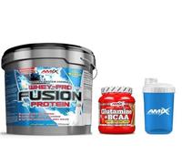 Amix Whey Pure Fusion 4 kg Platano + Bcaa Instant + Mezclador