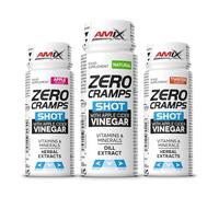Amix™ Zero Cramps Shot - 20 unidades x 60 ml - Bebida Líquida con Extractos de Plantas, Vinagre de Manzana, Vitaminas y Minerales - Apoya el Rendimiento y Previene Calambres Musculares - Sabor Natural