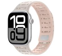 Amizee Correas Compatible con Apple Watch 49/46/45/44/42/41/40/38mm, Pulsera Suave Silicona Transpirabl para iWatch Ultra 3/2/1 Series 11 10 9 8 7 6 5 4 SE3/2/1 (42/41/40/38, Star Rosa)