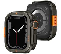 Amizee Metál Funda Compatible con Apple Watch Series 9/8/7 45mm con contraportada, Robusta Anti-Raspado Protección Carcasa para iWatch 45mm, Graphit