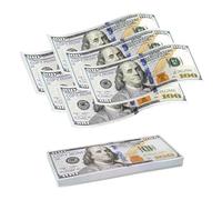 AMJKEJI 100 Piezas Billetes Falsos Tamaño Original Dólares, Copy Billetes Dolar Falsos 100$ Dinero Juguete para Caja Registradora Niño, Juego de rol, Películas, Anuncios Publicitarios