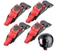 AMJKEJI 4 Piezas Hebillas de Casco de Moto, Bike Casco Correa, Clip para Casco de Motocicleta, Correa de Barbilla de Liberación Rápida con Clip para Motocicleta o Bicicleta Casco
