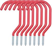 AMJKEJI 8 ganchos para bicicleta, garaje, tornillos de montaje en pared, ganchos de techo, colgadores para organizar bicicletas, escalera, extensión y herramientas eléctricas, arreglo