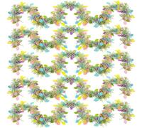 AMJKEJI Guirnalda de Pascua, 5 unidades de 2 m de colores de lentejuelas, decoración de Pascua, guirnalda decorativa con huevo para vacaciones, primavera, boda, cumpleaños, pared, casa, mesa, ventana