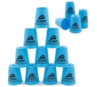 AMJKEJI Juego de 12 vasos apilables para entrenamiento, capacidad de respuesta rápida (azul)