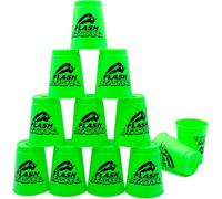 AMJKEJI Juego de 12 vasos apilables para entrenamiento, capacidad de respuesta rápida, color verde