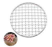 AMJKEJI Parrilla redonda de acero inoxidable, 15 cm de diámetro, redonda, parrilla para interior y exterior, camping, picnic, barbacoa, estante para enfriar tartas, red de secado para pan