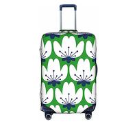 Amkong Funda elástica para maleta, diseño de flores interesantes, tamaño mediano