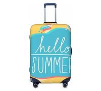 Amkong Funda protectora de elastano altamente elástica para maleta, grande, se adapta a diseños de pancartas de 25 a 28 pulgadas, diseño de Hello Summer Prints, White, X-Large