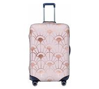 Amkong Funda protectora de elastano altamente elástica para maleta, tamaño XL, se adapta a impresiones en forma de flor de oro rosa de 29 a 32 pulgadas