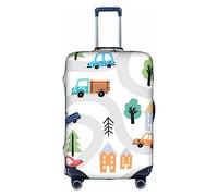 Amkong Funny Cars - Funda elástica para maleta, para carrito de bebé, para mujer y niña, talla XL, White, S