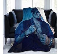 Amkong Johnny Depp - Manta de franela súper suave y cómoda, manta de playa para decoración de dormitorio, sala de estar, adecuada para niños y adultos (60 x 80 pulgadas)