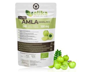 AMLA Elikafoods ® ORGÁNICA 240 comprimidos!!! Crecimiento Cabello - Vitamina cabello - Mejora la piel y caida pelo mujer y hombre - Con Vitamina C, Zinc, Proteina, Calcio, Hierro Suplemento.