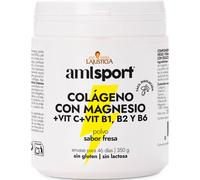 AMLSport Colágeno Con Magnesio+VIT.C+B1.B2.B6 Polvo Fresa 350gr