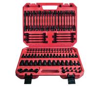 AMM Juego de 107 piezas de llaves Allen y Torx, 1/4, 3/8 y 1/2 pulgadas, extralargas a prueba de torx/hex/hex/bola hexagonal hexagonal, juego de llaves métricas, puntas de acero de aleación S2