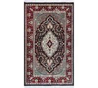 Amma Carpets Alfombra hecha a mano de 3 x 5 pies, hecha a mano, floral, de lana negra, anudada a mano