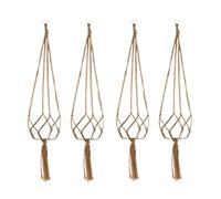 Ammboco Cesta Colgante Manual para Maceta, Bolsa de Red Trenzada para el Hogar, Eslinga para Plantas Vintage, Cuerda Anudada, Maceta para Colgar Plantas de Jardín, 105cm