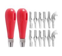 Ammboco Juego de Cortadoras de LinóLeo, 2 Juegos de Cortadoras de LinóLeo para Manualidades con 6 Cuchillas Surtidas para Cortar y Elaborar LinóLeo, Tallados, Manualidades