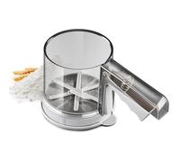 Ammboco Tamiz de Harina Semiautomático con Prensa Manual, Tamiz de Plástico para Azúcar Glas, Colador en Forma de para Hornear.