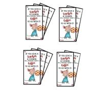 Ammboco Tarjeta de Felicitación de Agradecimiento para Profesor, Si Le Tu Profesor un Libro de Galletas, Tarjetas con Agradecimiento Único A