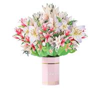 Ammboco Tarjetas Emergentes para el Día de la Madre para Mamá, Tarjetas de Flores de Papel Emergentes, Flores de para Mujeres con Tarjeta de Nota y Sobre,B