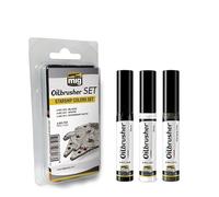 Ammo of Mig -Kit de 3 pinturas al óleo (pre-diluido) con aplicador de pincel fino en la tapa