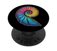 Ammonites De Colores Fósiles Geólogos Prehistóricos Ciencia PopSockets PopGrip Adhesivo